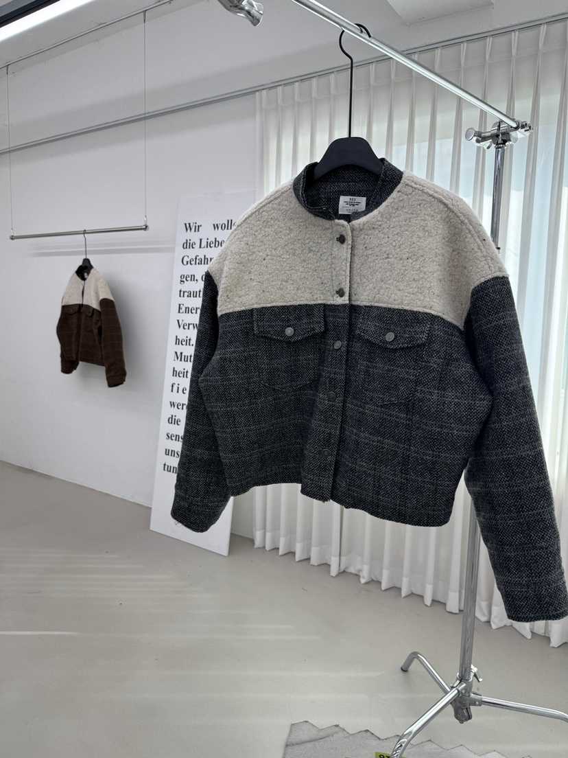 RED-A東大門㊣代購女裝新款熱賣推薦人氣真品夾克羊毛格紋RED-A夾克