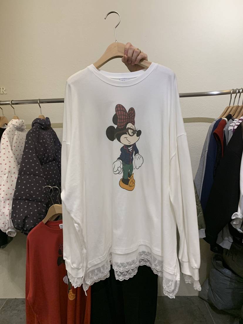 JUPITER東大門㊣代購女士新品推薦真品職業長袖T恤假兩件格紋JUPITER長袖T恤