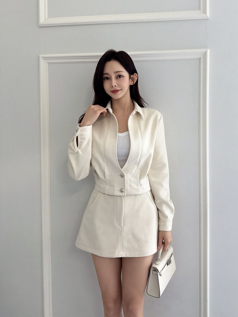 CLOTH韓國代購㊣女裝新品25秋冬時尚熱賣休閑真品夾克絨面革CLOTH夾克