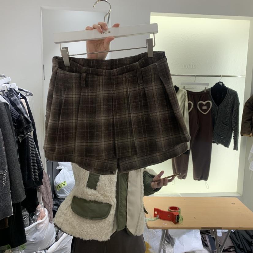 TYCHE東大門㊣實拍女裝新品時尚職業推薦熱賣人氣真品裙褲格紋TYCHE裙褲