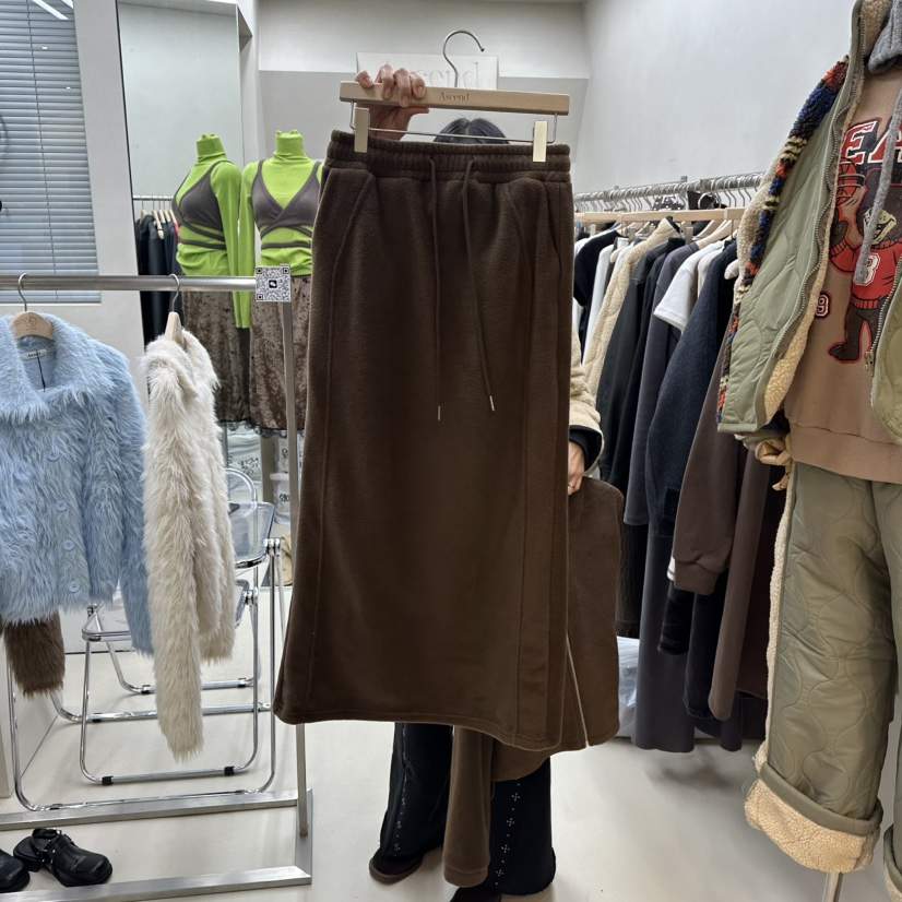 ASCEND韓國代購㊣女士新款推薦真品25秋冬休閑熱賣長裙羊毛ASCEND長裙