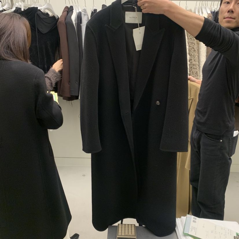 NUTPLAN韓國直郵㊣女士新款推薦時尚人氣真品休閑中長款大衣NUTPLAN中長款大衣
