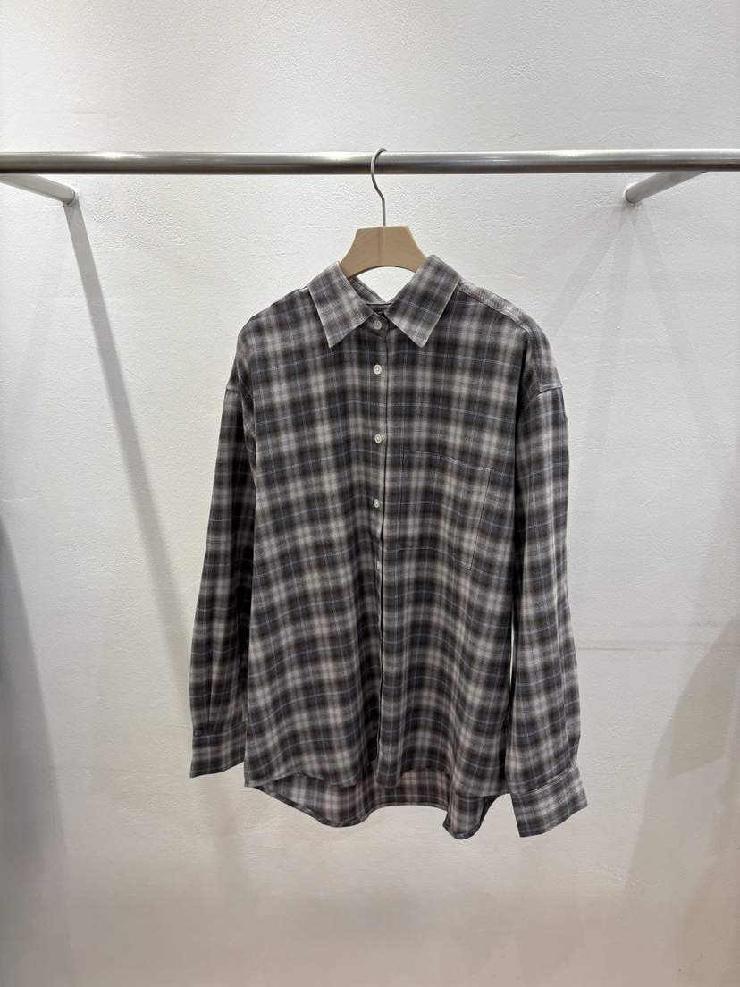 FL LANEL東大門㊣直郵女裝新品推薦25秋冬人氣襯衫蕾絲衫格子FL LANEL襯衫/蕾絲衫