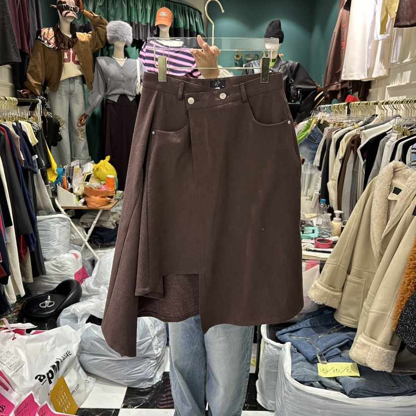 3COLOR東大門㊣實拍女裝新品推薦半身裙中短裙Three color半身裙/中短裙