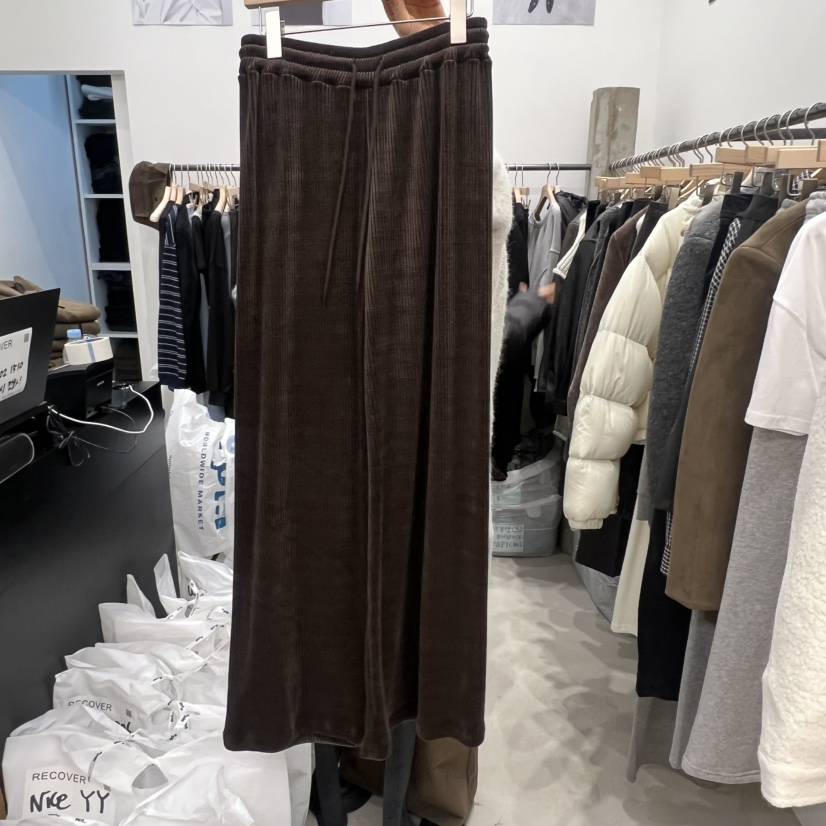 RECOVER韓國直郵㊣女裝新款25秋冬時尚人氣真品休閑褲燈芯絨RECOVER/MOMENT休閑褲