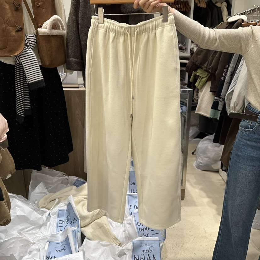 MELO東大門㊣代購女士新款熱賣時尚休閑推薦休閑褲羊毛綁帶MELO休閑褲