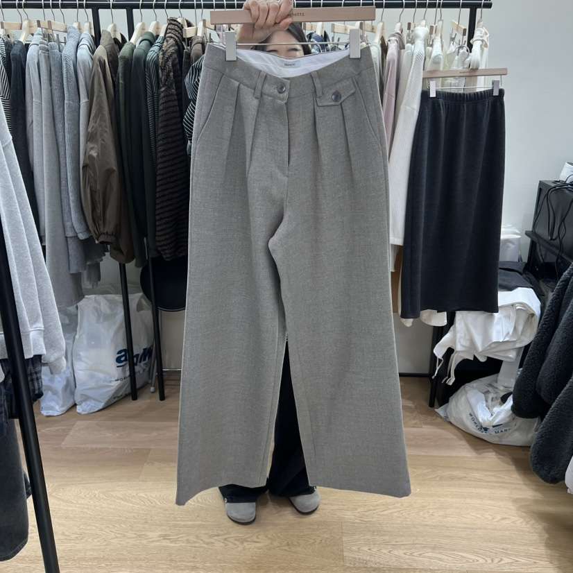 SPAGHETTI韓國直郵㊣女士新品推薦25秋冬真品休閑褲羊毛口袋spaghetti休閑褲