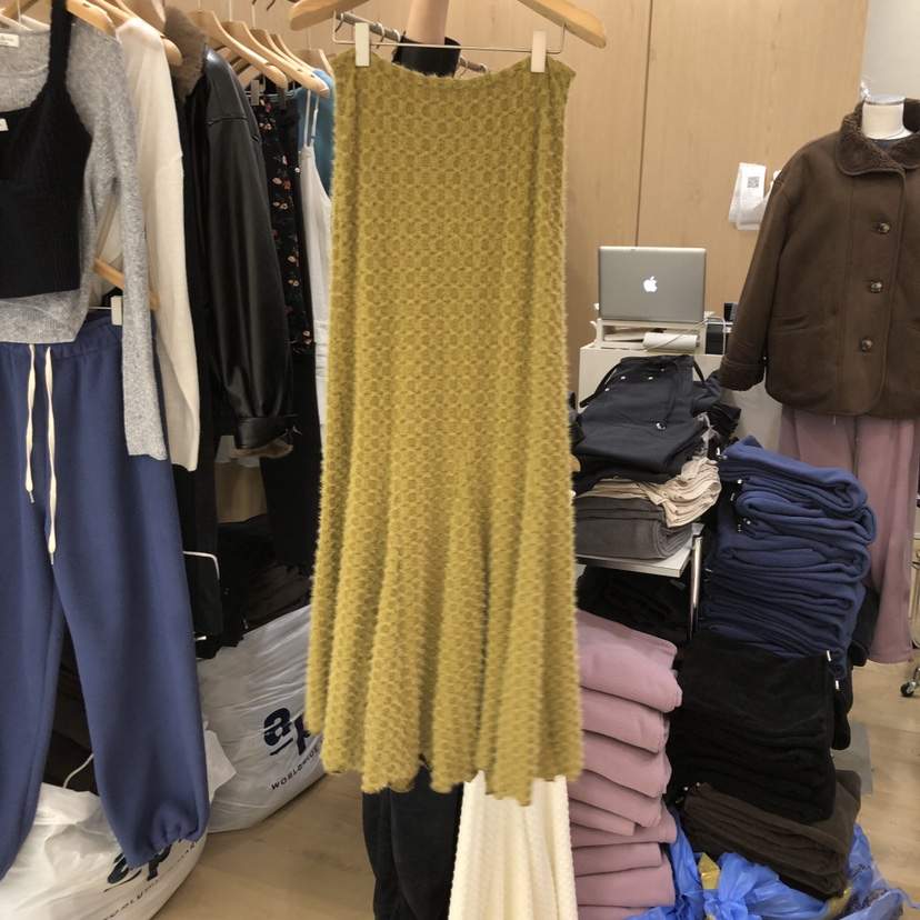 VILLABUTTON東大門㊣實拍女裝新款休閑真品25秋冬職業長裙蕾絲VILLABUTTON長裙