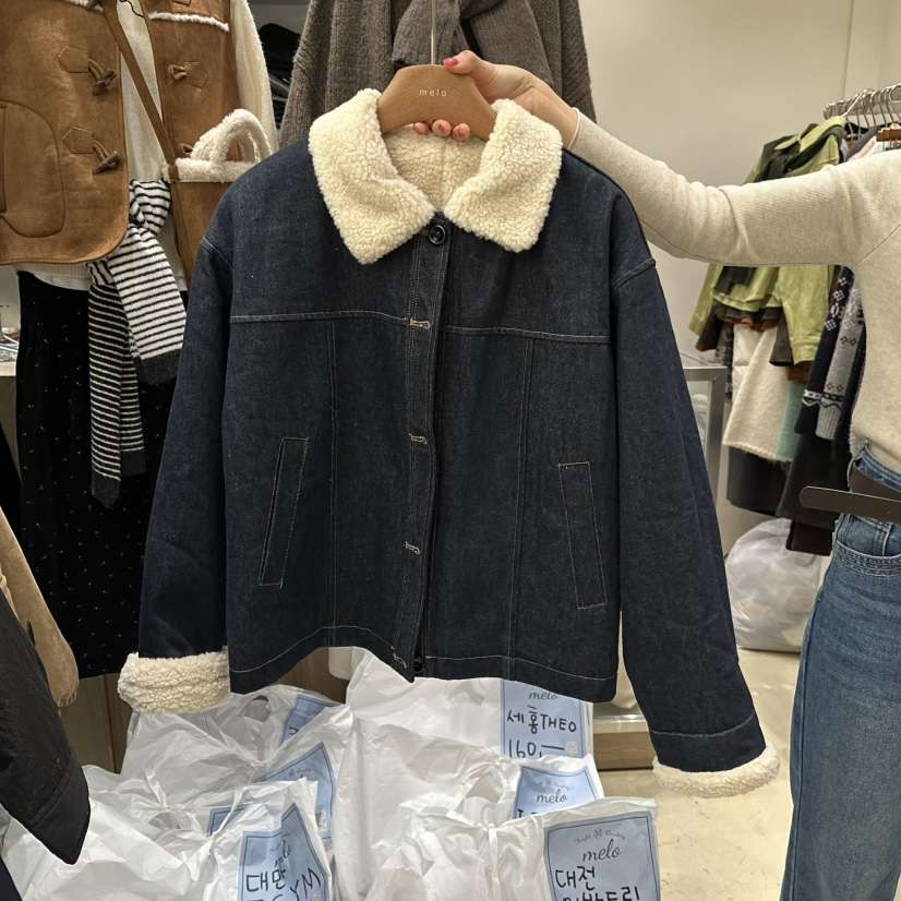 MELO韓國直郵㊣女士新款25秋冬推薦職業人氣休閑時尚夾克羊毛MELO夾克