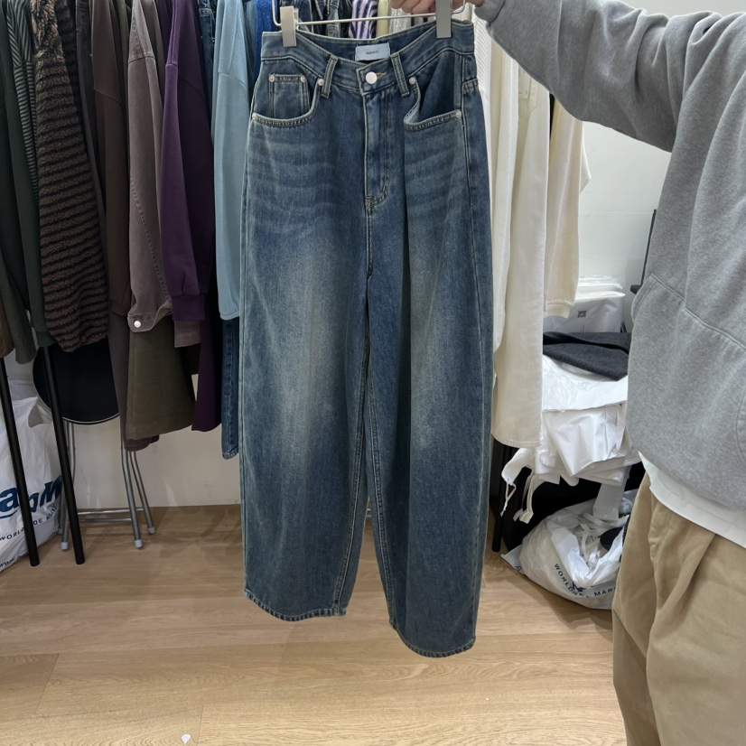 SPAGHETTI東大門㊣代購女裝新品人氣熱賣25秋冬真品牛仔褲拉絨spaghetti牛仔褲