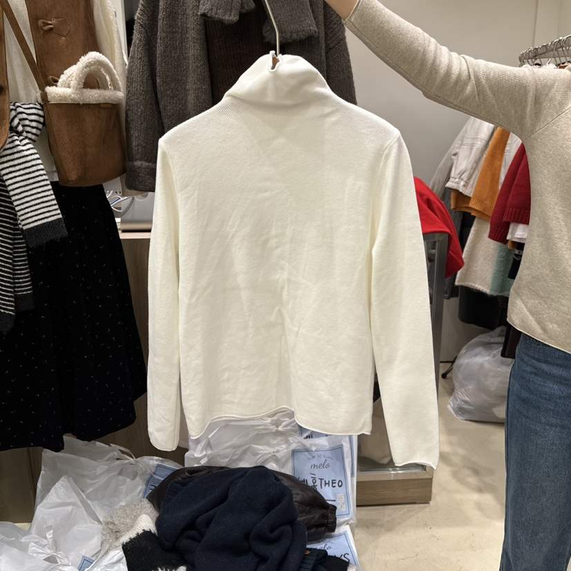 MELO東大門㊣實拍女裝新款真品推薦職業25秋冬時尚熱賣長袖T恤MELO長袖T恤