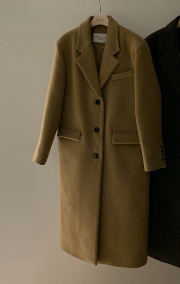 ANDYOUBROWN東大門㊣實拍女裝新款人氣25秋冬中長款大衣羊毛ANDYOUBROWN中長款大衣