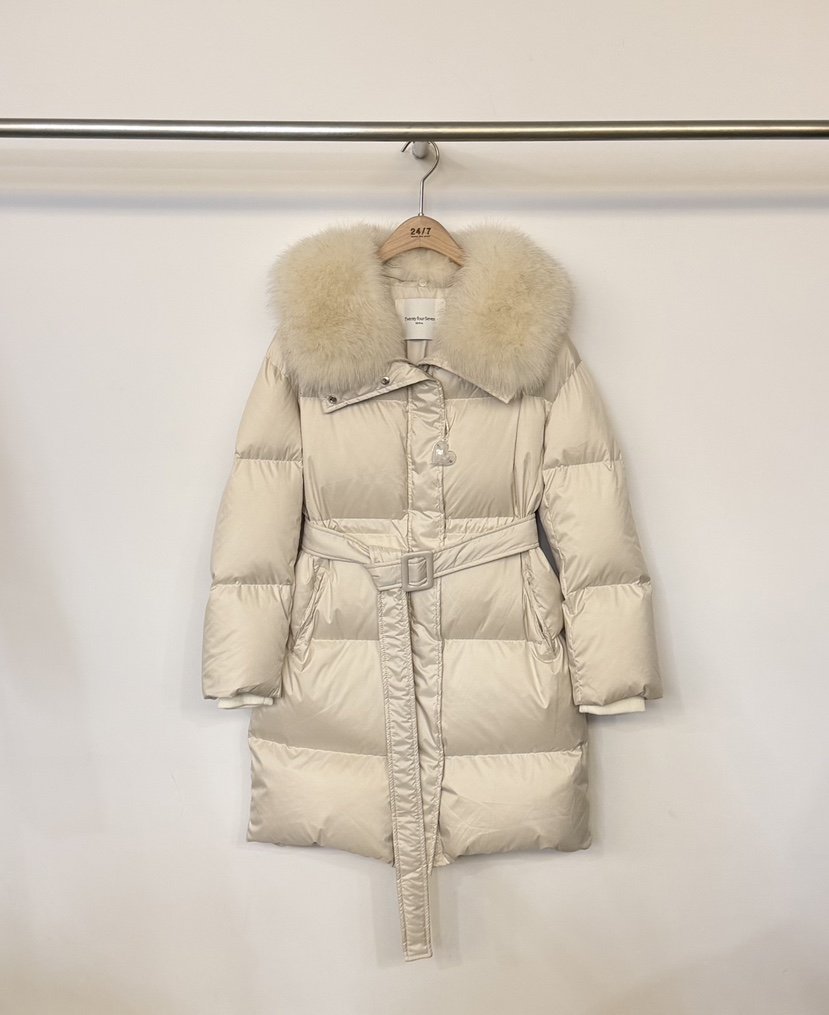 TWENTY FOUR SEVEN24-7東大門㊣直郵女士新品熱賣長款羽絨服狐貍填充絨TEWNTY FOUR SEVEN24-7長款羽絨服
