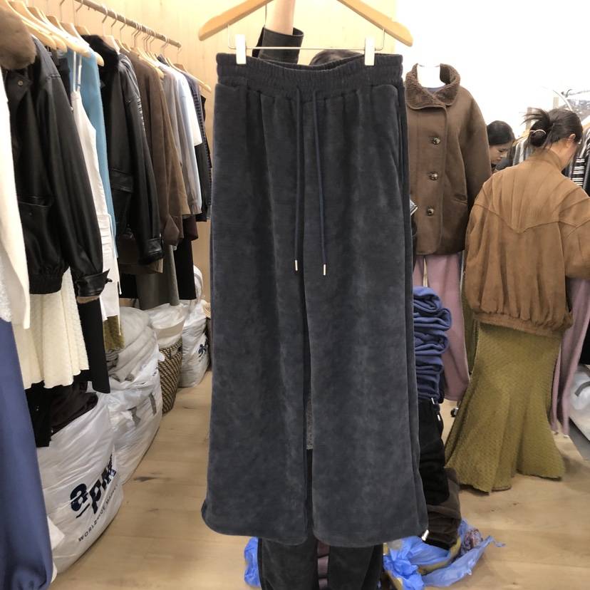 VILLABUTTON韓國代購㊣女裝新品時尚熱賣休閑真品休閑褲加絨VILLABUTTON休閑褲