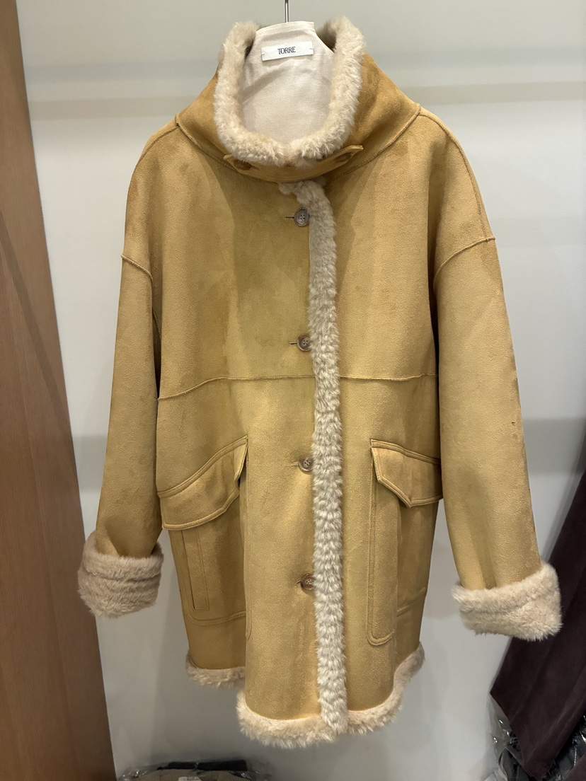 TORRE韓國直郵㊣女士新款熱賣時尚25秋冬推薦人氣中長款大衣TORRE中長款大衣