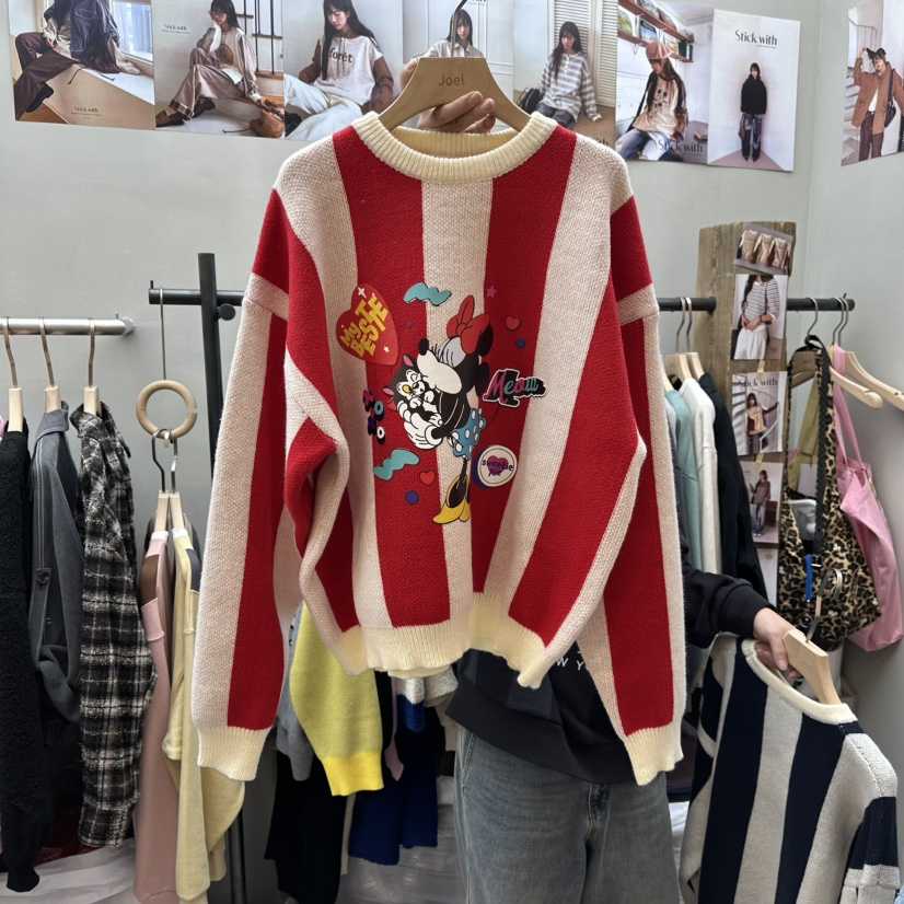 STICK WITH東大門㊣代購女士新品25秋冬職業熱賣推薦針織衫STICK WITH針織衫