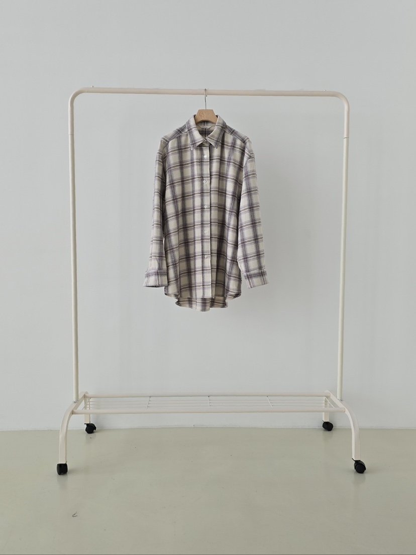 J SHOP東大門㊣實拍女裝新款人氣25秋冬襯衫蕾絲衫羊毛格紋J_SHOP襯衫/蕾絲衫