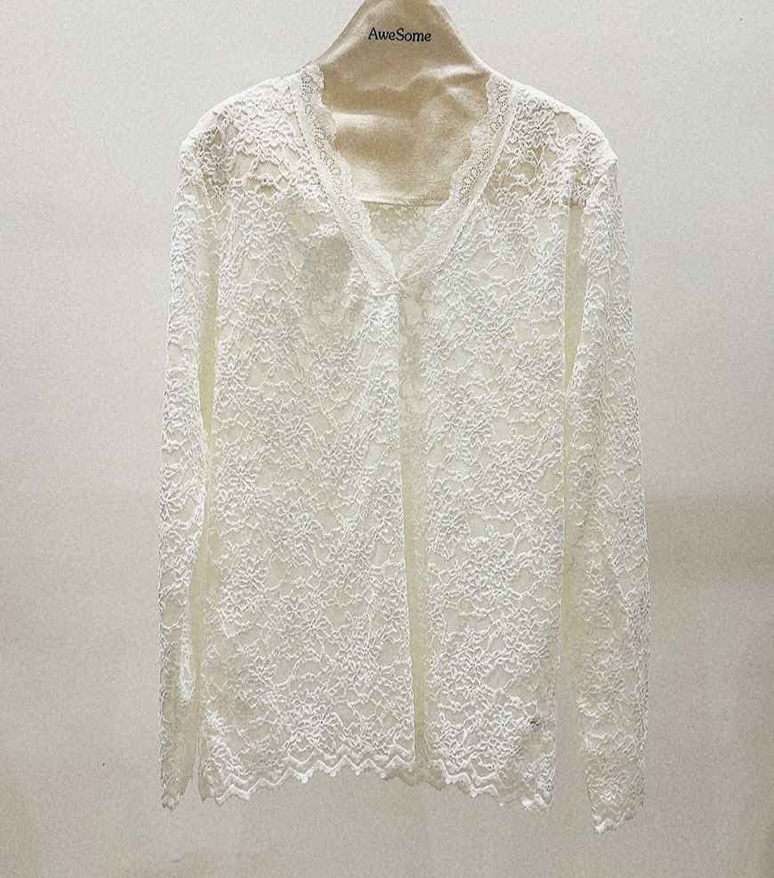 AWESOME-P東大門㊣直郵女士新款職業時尚休閑襯衫蕾絲衫絲絨AWESOME-P襯衫/蕾絲衫