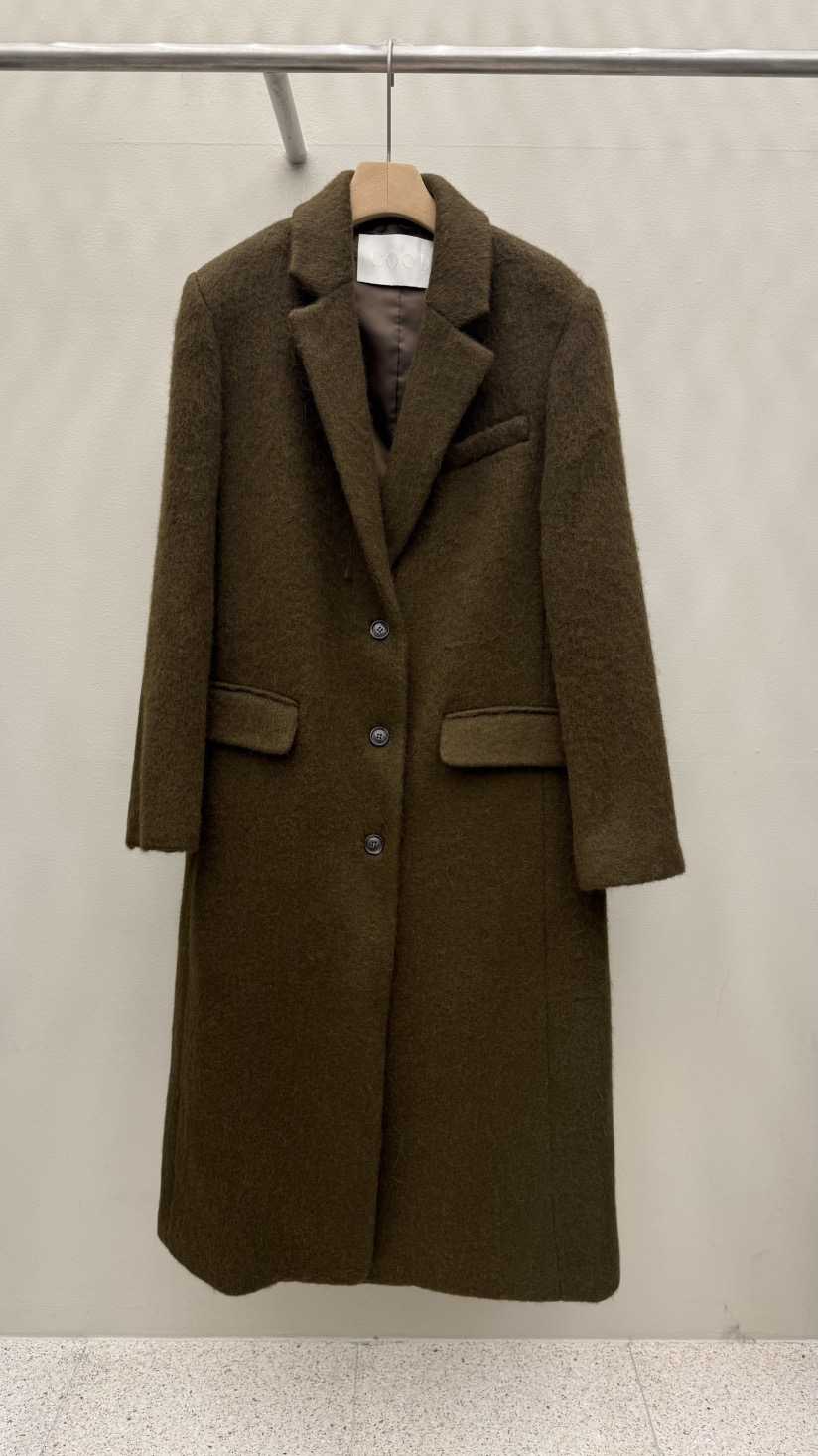 EOOB/LAMEREI韓國代購㊣女裝新品職業推薦中長款大衣羊駝長款EOOB/LAMEREI中長款大衣