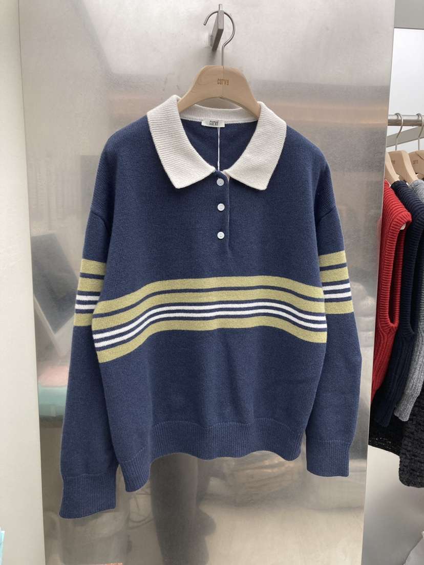 CURVY韓國直郵㊣女士新款休閑25秋冬真品時尚推薦熱賣針織衫CURVY針織衫