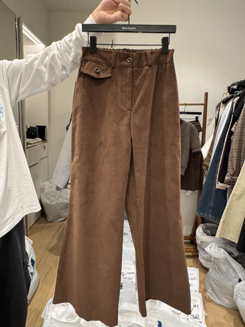 BIEN GARDER東大門㊣代購女士新款休閑人氣25秋冬休閑褲燈芯絨BIEN GARDER休閑褲