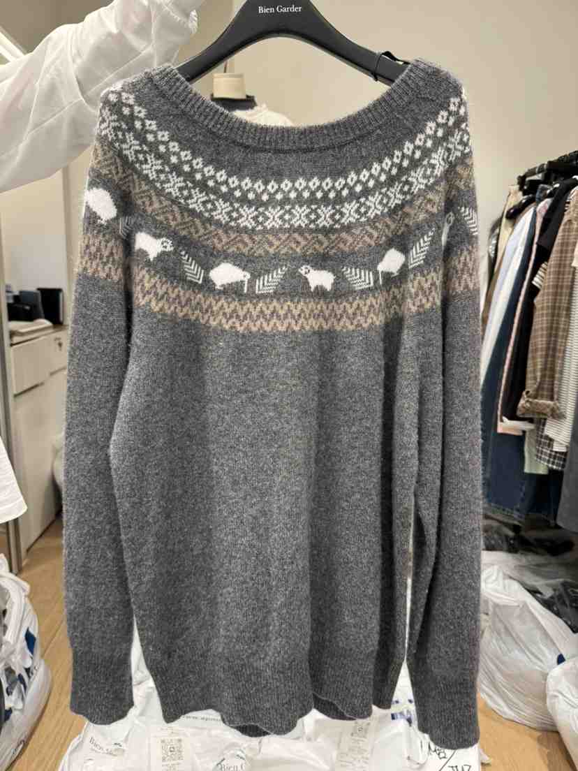 BIEN GARDER東大門㊣代購女士新款熱賣職業25秋冬針織衫浣熊BIEN GARDER針織衫
