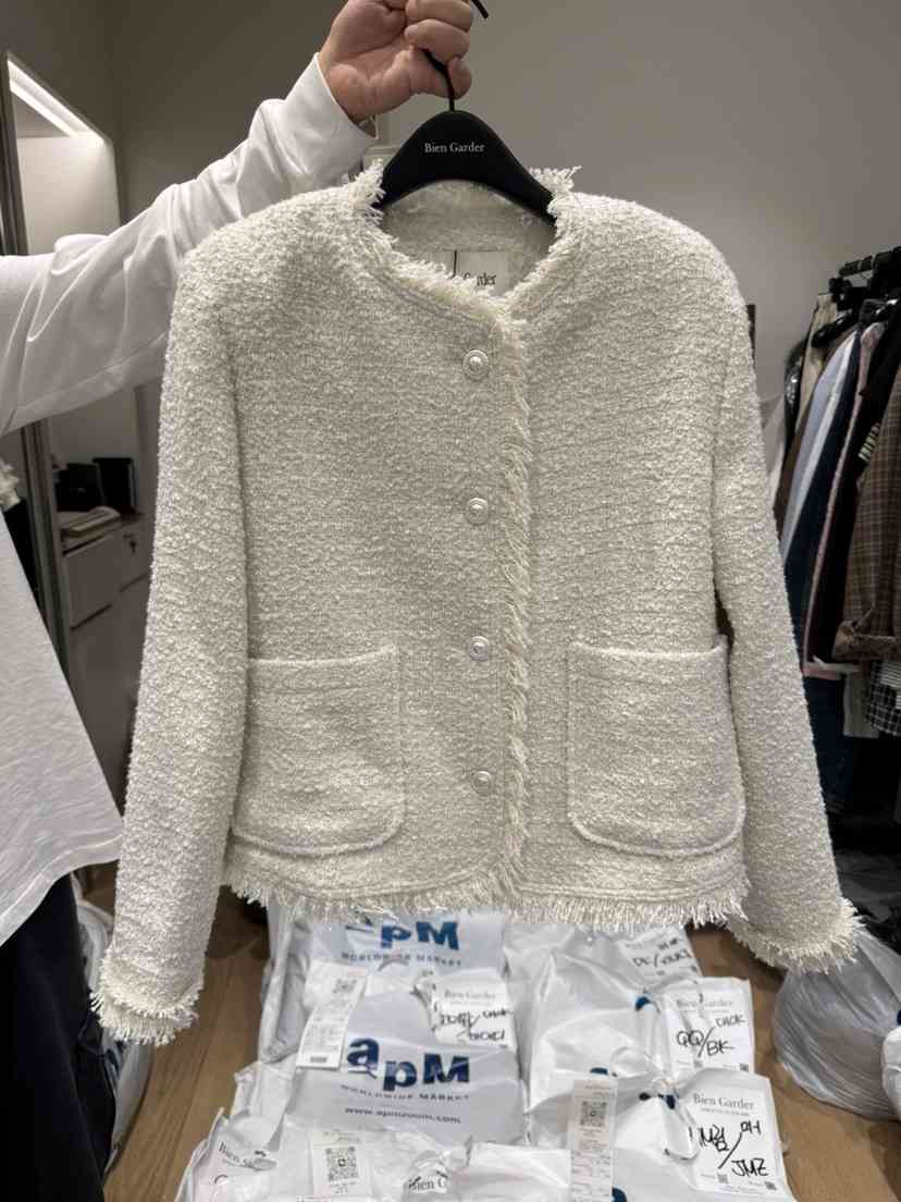BIEN GARDER東大門㊣實拍女裝新款25秋冬熱賣休閑夾克花呢BIEN GARDER夾克