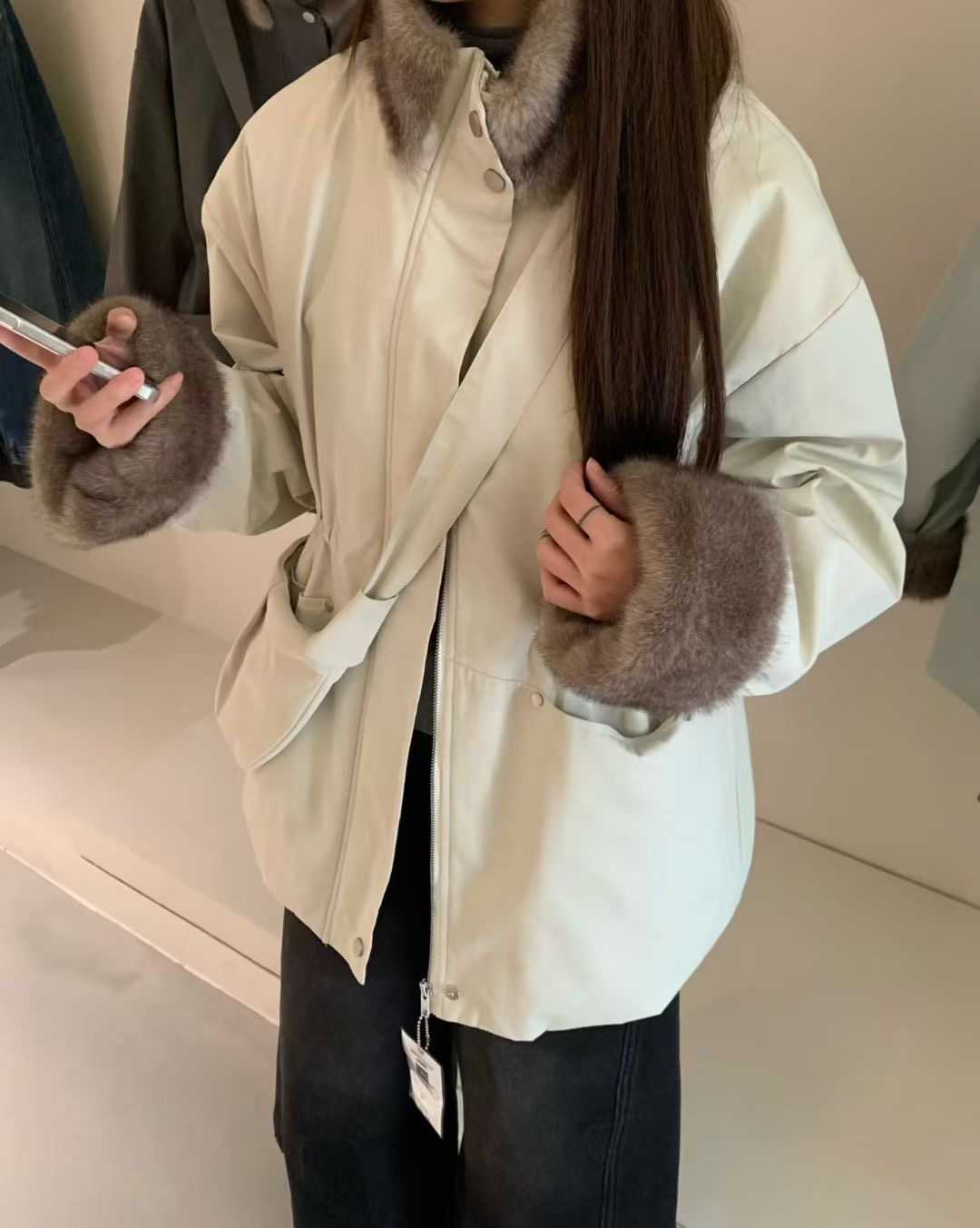 ANGE韓國直郵㊣女裝新品休閑職業時尚真品25秋冬夾克不含包ANGE夾克