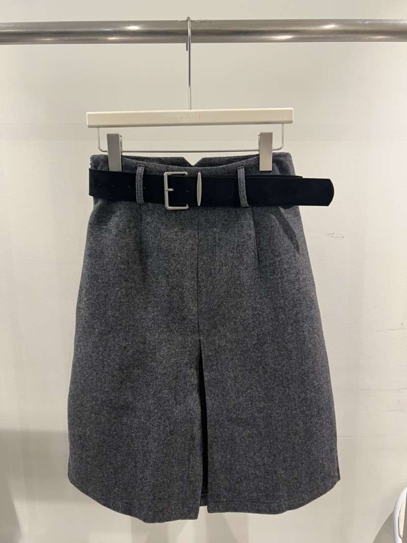 MENTOR韓國直郵㊣女士新款人氣時尚職業25秋冬真品短裙含腰帶MENTOR短裙