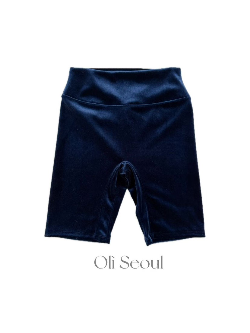 OLI SEOUL東大門㊣代購女士新品推薦職業短褲天鵝絨緊身褲OLI SEOUL短褲