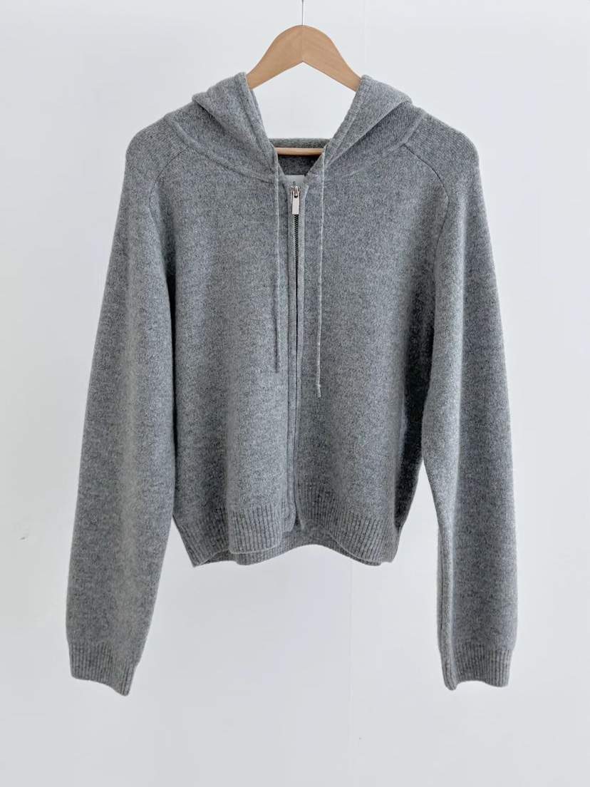 BINUS東大門㊣直郵女裝新款25秋冬職業休閑真品針織衫拉鏈連帽BINUS針織衫