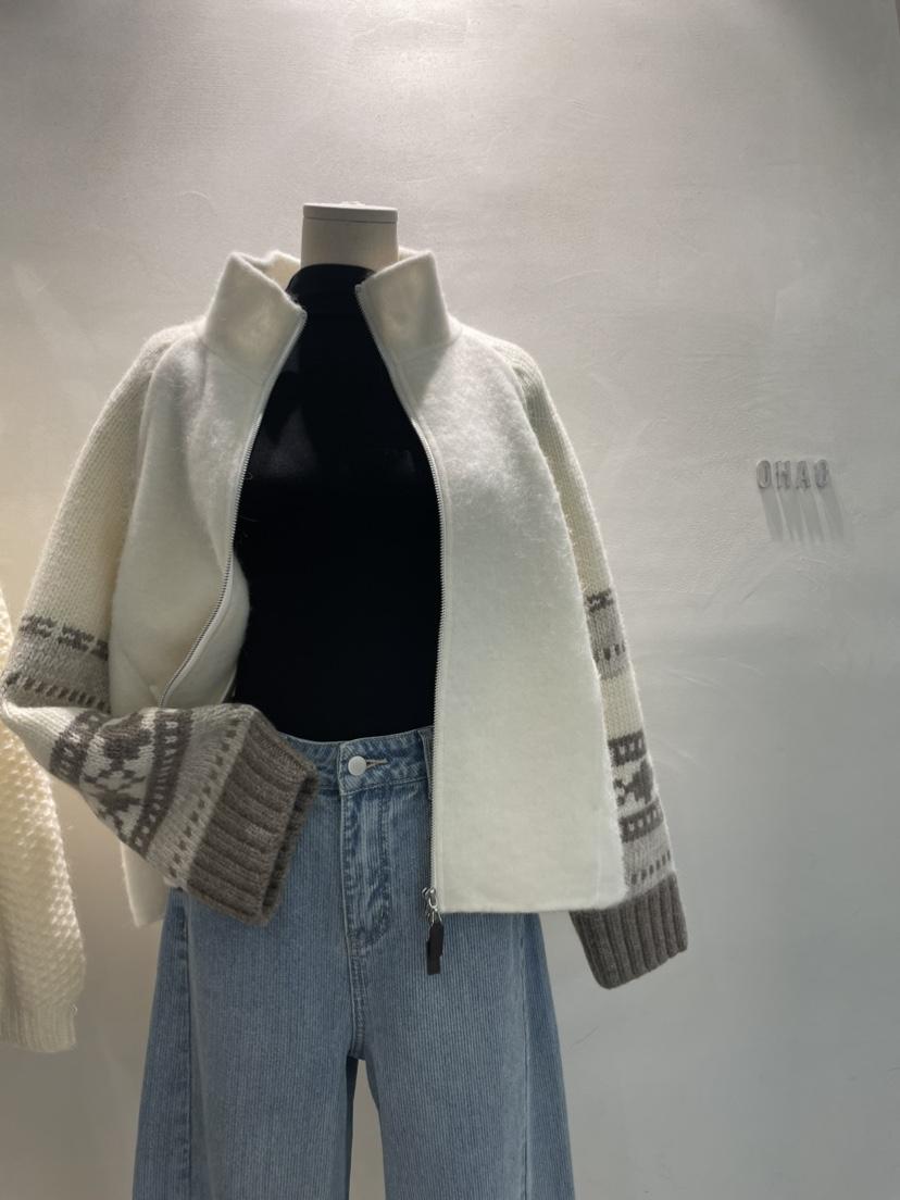 OHAO韓國代購㊣女士新品真品推薦25秋冬休閑職業時尚熱賣夾克OHAO/HA MONG夾克