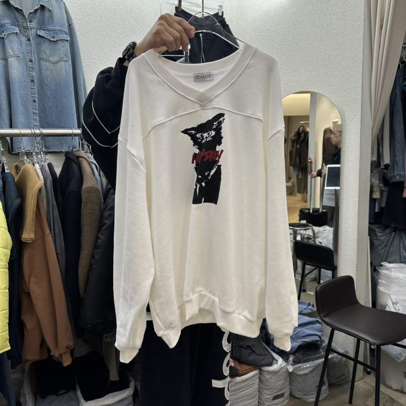 MAGOT韓國代購㊣女士新款真品人氣推薦時尚休閑熱賣衛衣加絨IIIΛGOT/MAGOT衛衣