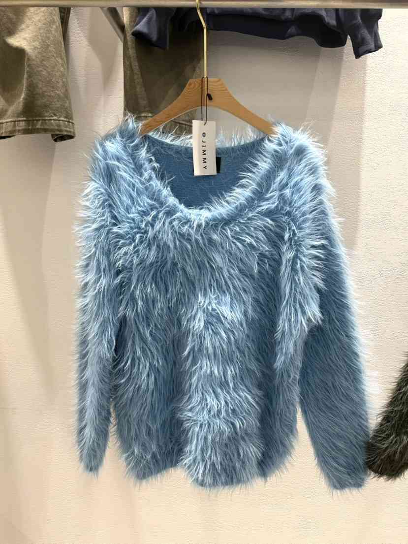 JIMMY韓國直郵㊣女裝新款時尚真品熱賣休閑推薦職業針織衫毛皮JIMMY/REMAKE針織衫