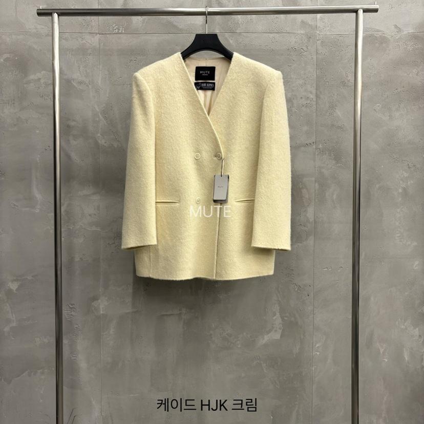 MUTE-P東大門㊣代購女士新品時尚推薦人氣25秋冬職業短款大衣MUTE短款大衣
