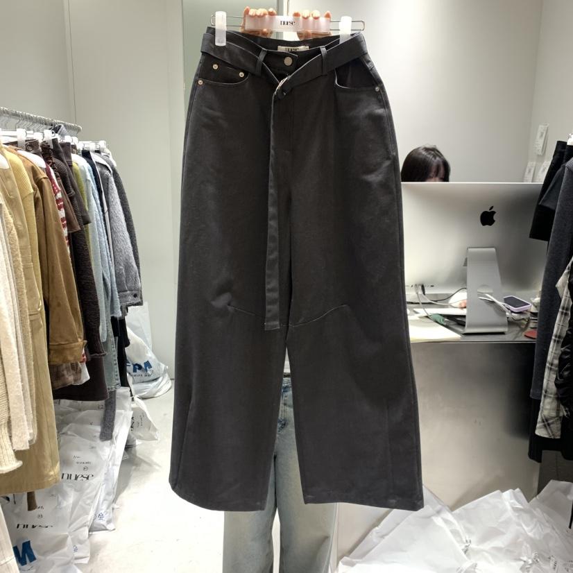 NUESE東大門㊣直郵女裝新品推薦25秋冬時尚真品休閑褲含腰帶NUESE休閑褲