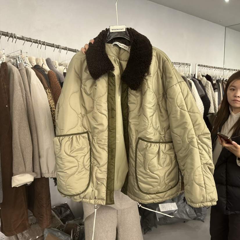 DOUBLE STANDARD/LE SMOKING/MAISONSTAFF韓國直郵㊣女裝新款真品短款棉服棉MAISONSTAFF短款棉服