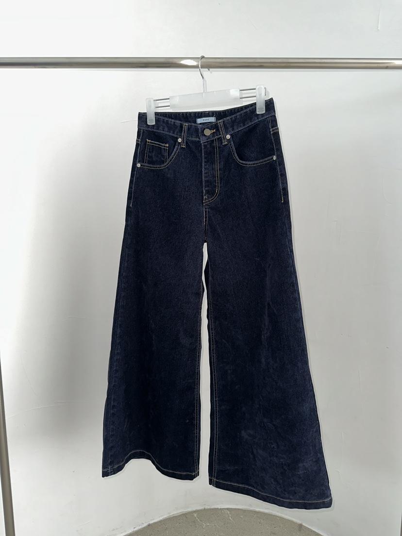 MAINT韓國代購㊣女裝新款休閑真品時尚職業人氣牛仔褲天鵝絨MAINT牛仔褲