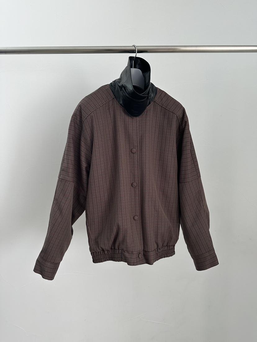 MAINT韓國直郵㊣女裝新款職業人氣25秋冬短款棉服格紋夾棉絎縫MAINT短款棉服