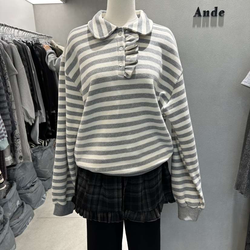 ANDE韓國代購㊣女裝新品人氣25秋冬休閑職業真品熱賣針織衫Ande針織衫