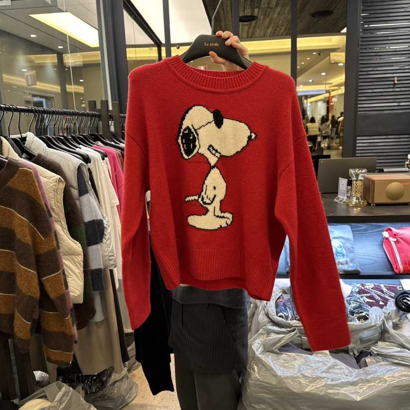 LE ETOILE韓國直郵㊣女士新款職業推薦25秋冬針織衫史努比羊毛LE ETOILE針織衫