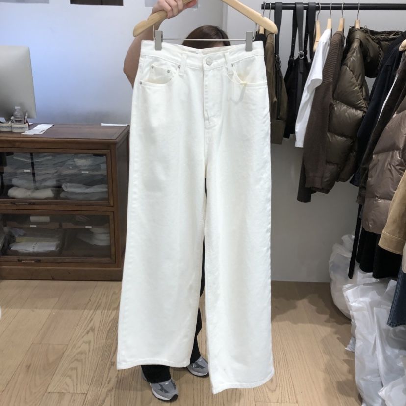 OURIN韓國代購㊣女裝新品時尚職業人氣真品推薦熱賣牛仔褲拉絨OURIN牛仔褲