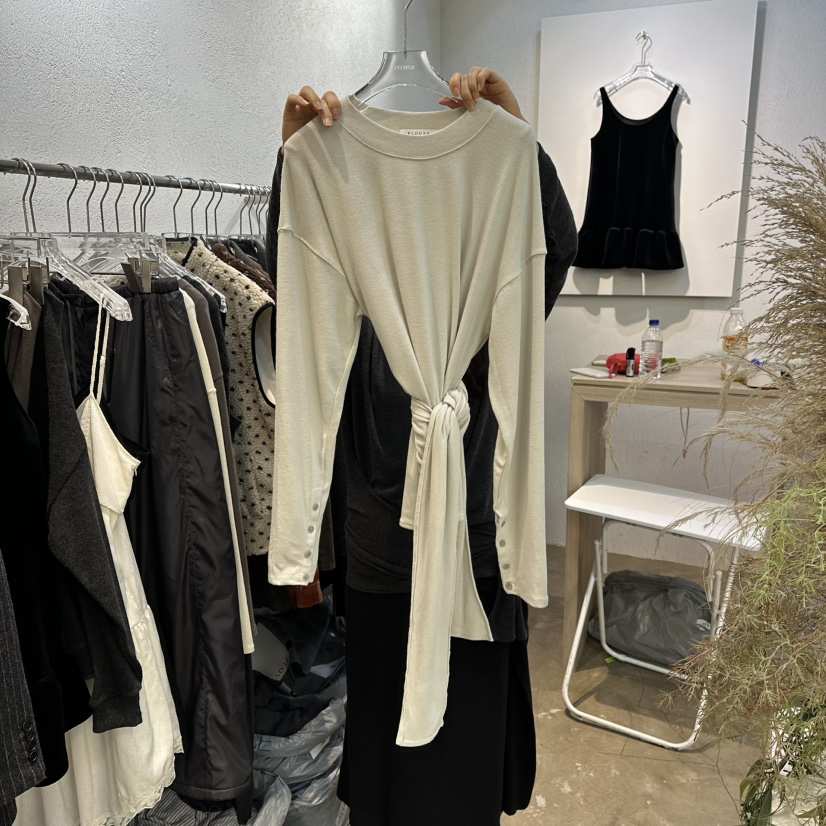 PLOVER東大門㊣直郵女士新品25秋冬人氣推薦休閑熱賣長袖T恤PLO_VER長袖T恤