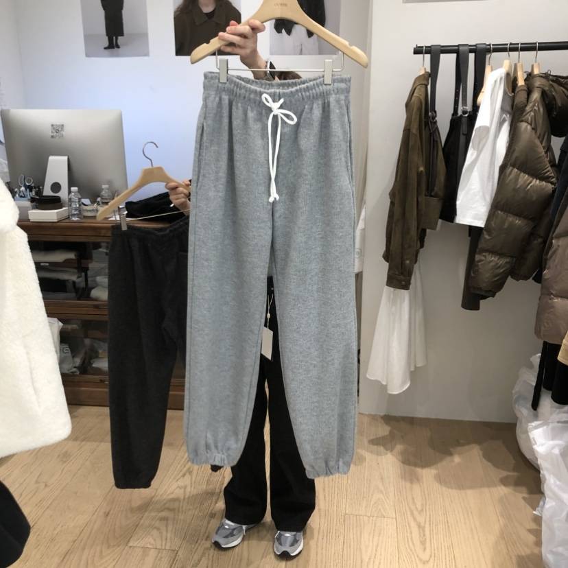 OURIN東大門㊣直郵女裝新品熱賣休閑真品推薦休閑褲羊毛保暖OURIN休閑褲