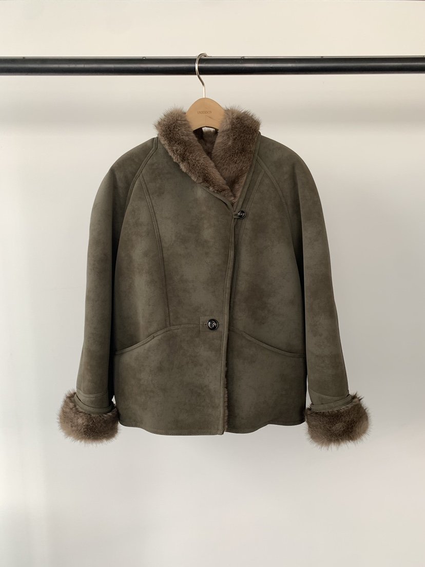 UNDERSON東大門㊣代購女裝新款真品休閑推薦時尚熱賣短款大衣UNDERSON短款大衣