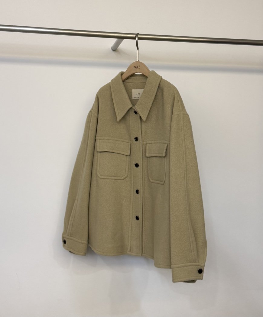 TWENTY FOUR SEVEN24-7韓國代購㊣女裝新款熱賣夾克羊毛TEWNTY FOUR SEVEN24-7夾克