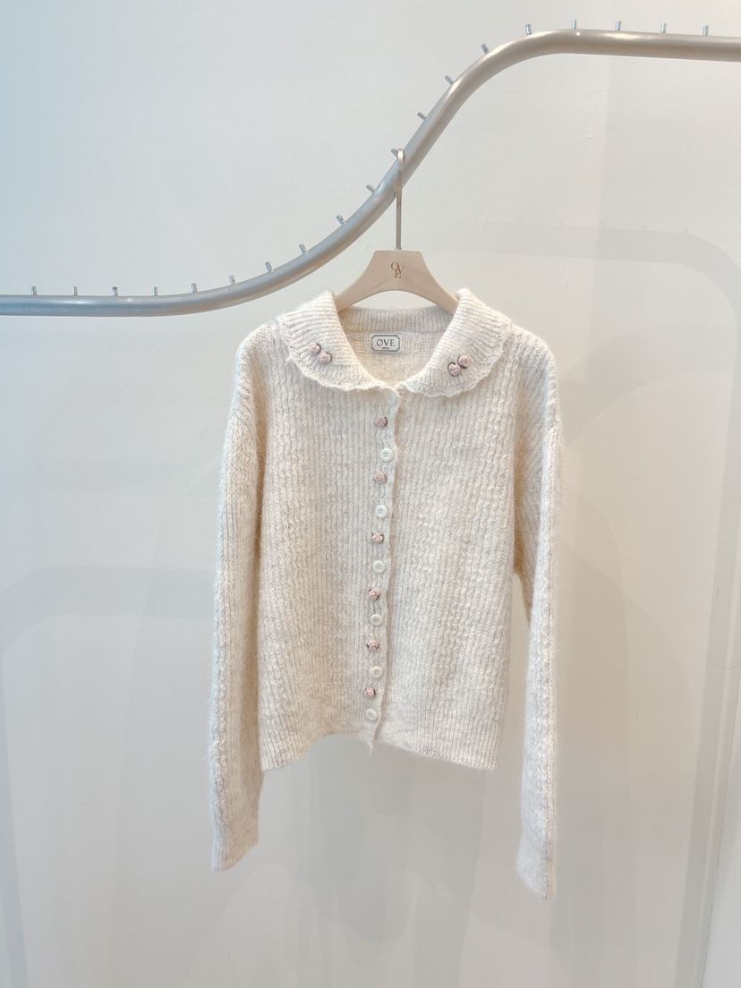 OVE東大門㊣直郵女士新品時尚推薦職業休閑熱賣25秋冬針織衫開衫OVE針織衫