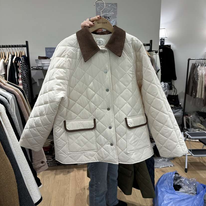 M.G.N東大門㊣直郵女裝新款時尚25秋冬推薦真品短款棉服填充MAGNET短款棉服