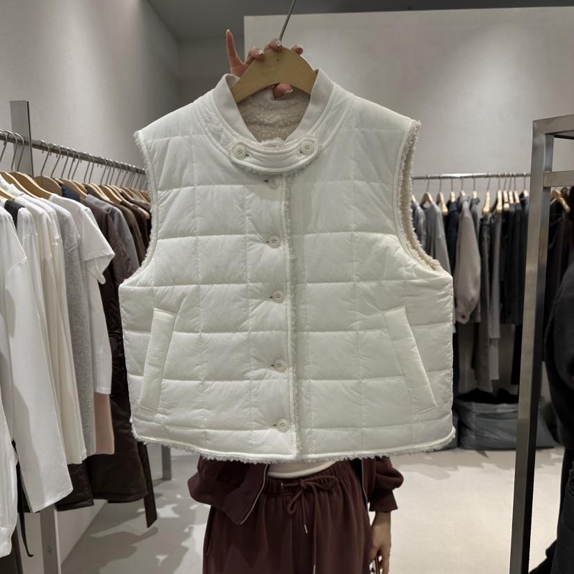 OVU東大門㊣直郵女士新款時尚25秋冬職業休閑馬甲兩面穿填充OVU馬甲