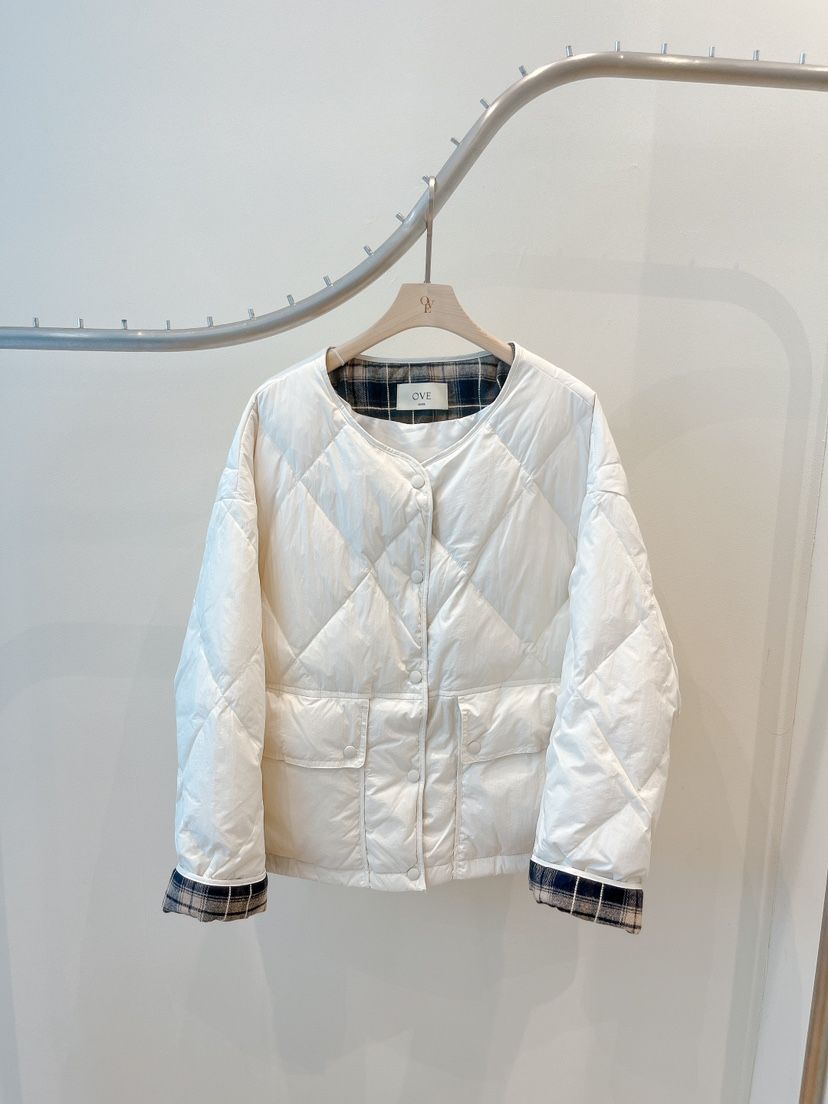 OVE東大門㊣直郵女裝新品真品推薦人氣時尚熱賣職業短款棉服OVE短款棉服